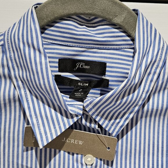 J. Crew Slim Fit Blue and white striped - Picture 2 of 4